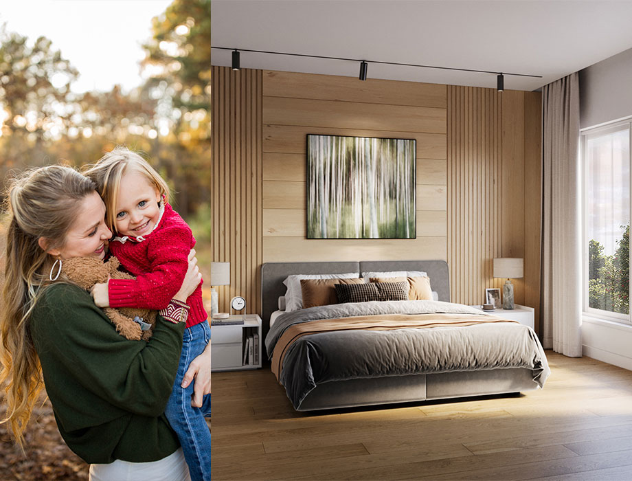 UniqueDesign panelen in een slaapkamer
