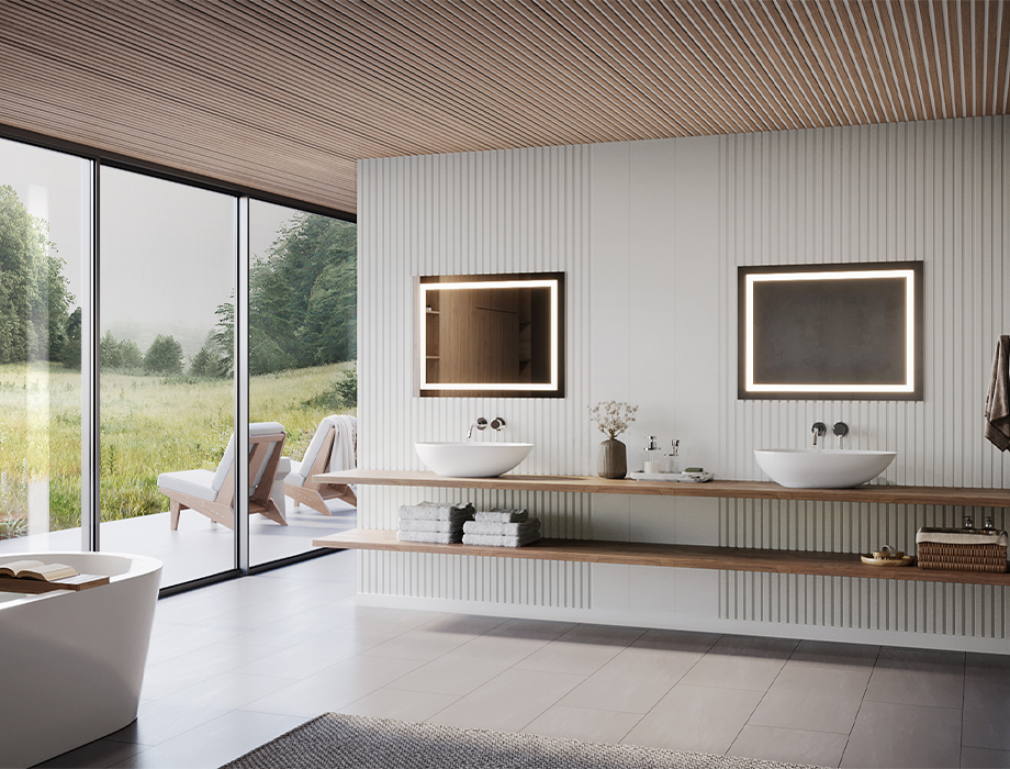 UniqueDesign panelen in een moderne badkamer