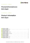 Productinformatie (Accessoires)  Zubehör Wand + Decke Eirik Spot DE, EL, GB, ES, FR, NL, PL
